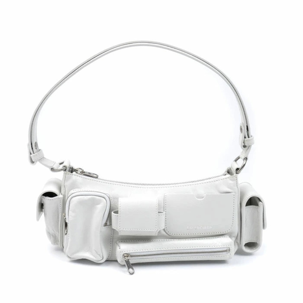 BALENCIAGA Super Busy Shoulder Bag White
